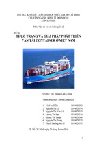 Thực trạng và giải pháp phát triển vận tải container tại việt nam