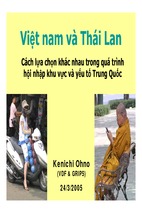 Việt nam và thái lan - cách lựa chọn khác nhau trong quá trình hội nhập khu vực và yếu tố trung quốc