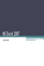 Ms excel 2007