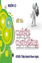Đề tài mobile marketing tiếp thị qua điện thoại di động
