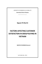 Factors affecting customer satisfaction in group buying in vietnam