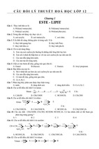Câu hỏi lý thuyết hóa học lớp 12  tài liệu ôn tập hóa học 12