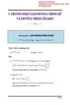 9 phương pháp giải phương trình mũ và phương trình lôgarit tài liệu học tập môn toán lớp 12