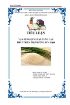 Vận dụng quy luật cung cầu phát triển thị trường lúa gạo 