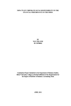 Impacts of corporate social responsibility on the financial performance of the firms