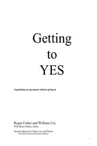 Getting to yes (kỹ năng đàm phán thành công)