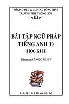 Bài tập ngữ pháp tiếng anh 10 (hkii)