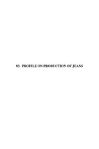 Profile on production of jeans
