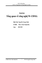 Tổng quan về công nghệ w-cdma