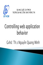 Controlling web application behavior