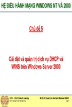 Cài đặt và quản trị dịch vụ dhcp và wins trên windows server 2012