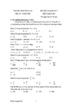 Đề kiểm tra học kì ii lớp 6 môn toán - trường thcs trần cao, hưng yên (đề 11)