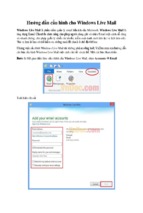 Hướng dẫn cấu hình cho windows live mail