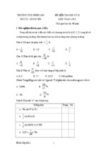 Đề kiểm tra học kì ii lớp 6 môn toán - trường thcs trần cao, hưng yên (đề 1)