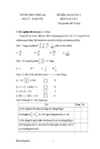 Đề kiểm tra học kì ii lớp 6 môn toán - trường thcs trần cao, hưng yên (đề 5)