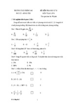 Đề kiểm tra học kì ii lớp 6 môn toán - trường thcs trần cao, hưng yên (đề 4)