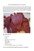 Cách làm thịt bò khô đơn giản