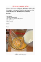 Cách làm caramen trứng