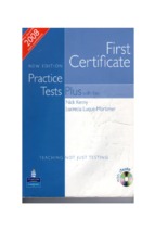 First certificate practice tests plus with key new edition