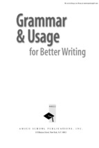 Grammar & usage for better writing