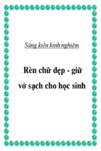 Skkn-Rèn chữ đẹp - giữ vở sạch cho học sinh