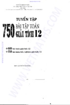Tuyển tập 750 bài tập toán giải tích 12