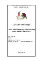 Skkn-Một số giải pháp nâng cao chất lượng bồi dưỡng học sinh giỏi môn Tiếng Việt lớp 5