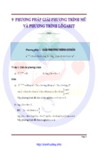 9 phương pháp giải phương trình mũ và phương trình logarit