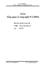 đồ án tổng hợp tổng quan về công nghệ w-cdma