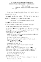 Về hai bài toán phương trình hàm trong các kỳ thi olympic toán năm 2012