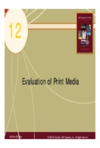 Evaluation of print media