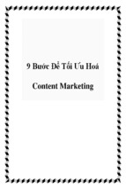 9 bước để tối ưu hoá content marketing