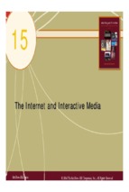The internet and interactive media