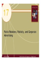 Public relations, publicity, and corporate advertising