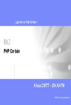 Kỹ thuật lập trìnhwebcourse - php co ban
