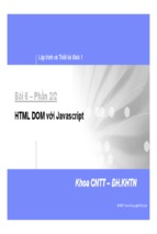 Kỹ thuật lập trìnhwebcourse - html dom