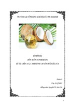 Tiểu luận chiến lược marketing cho sản phẩm dầu dừa