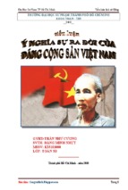 Tiểu luận ý nghĩa lịch sử ra đời đảng cộng sản việt nam