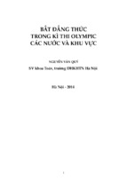 Bất đẳng thức trong kỳ thi olimpic các nước và khu vực