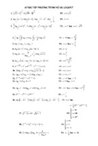 67 bài tập phương trình mũ và logarit