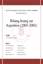 Bài tiểu luận khủng hoảng nợ argentina 2001 2002