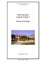 Teaching plan grade 7
