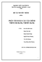 Phân tích báo cáo tài chính vietcombank, vietinbank.
