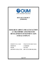 Research about job satisfaction at transport and industry development investment join stock company