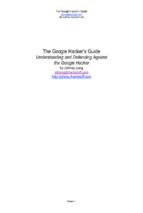 The google hacker’s guide