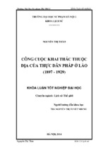 Công cuộc khai thác thuộc địa của thực dân pháp ở lào (1897   1929) (kl06374)