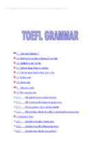 Tài liệu luyện thi grammar   toefl