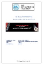 Luận văn  kế hoạch marketing cho sản phẩm xe honda new airblade 2014