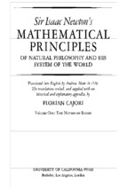 Mathematical principles of natural philosophy i the motion of bodies   i newton