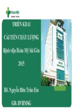 TRIỂN KHAI CẢI TIẾN CHẤT LƯỢNG Bệnh viện Hoàn Mỹ Sài Gòn 2015 